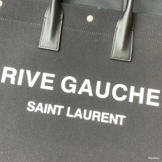 Repladies REP YSL LEATHER RIVE TOTE PRINTED LINEN AND GAUCHE BAG IN 0717
